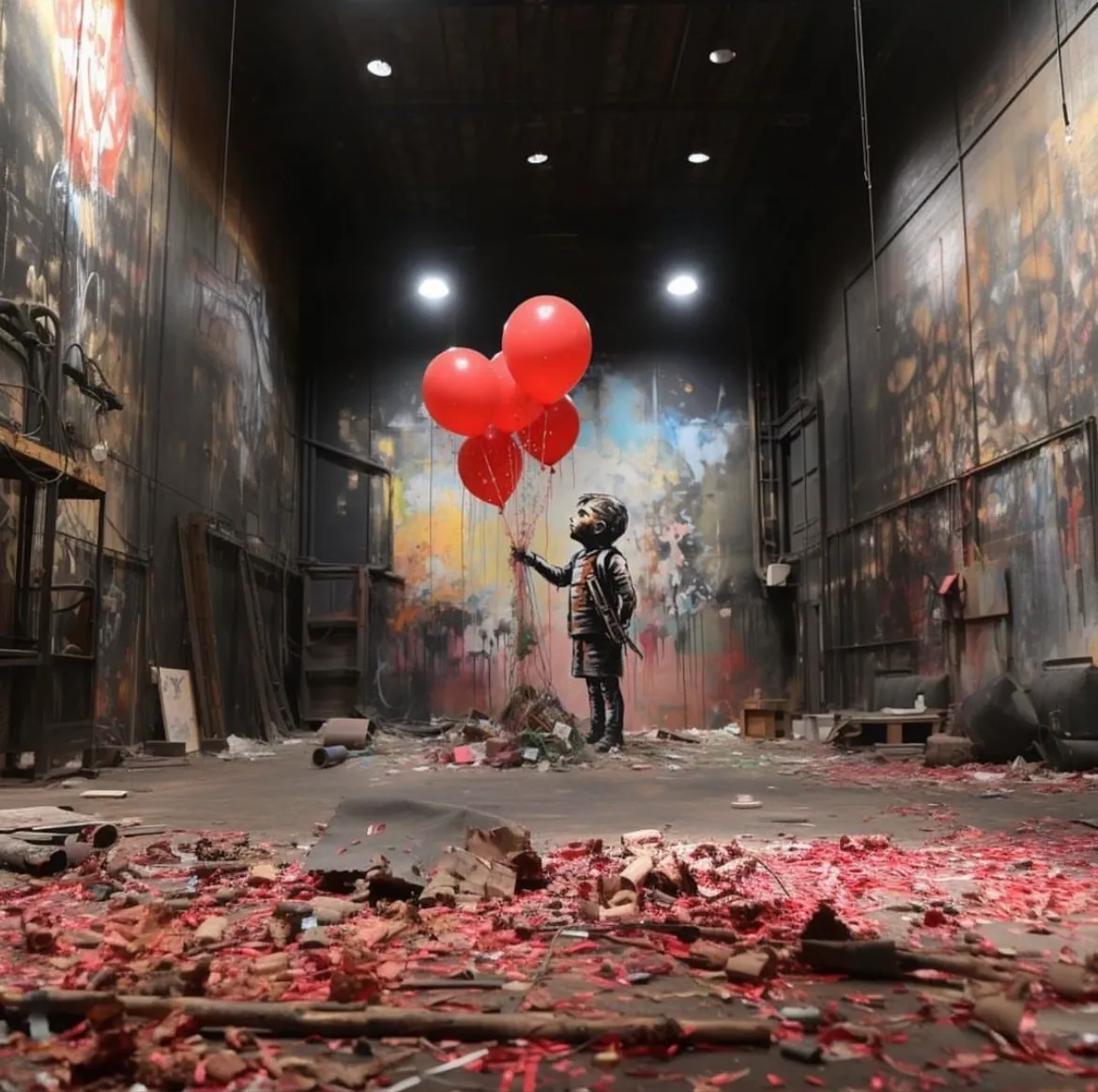 2023年新作】バンクシー『風船と少年/Boy With Balloons』意味を