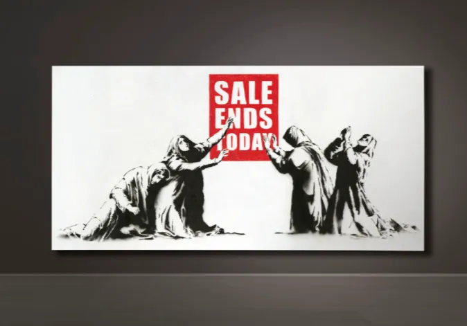 バンクシー落札額ランキング11位 Sale Ends Today/本日、販売終了